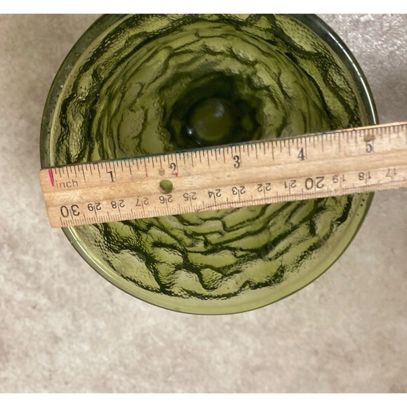 E.O. Brody Green Glass Goblet 1960's Vintage Candy Dish Planter Compote Vintage - Picture 7 of 7